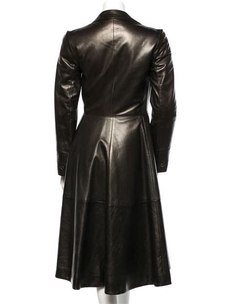 prada leather trench